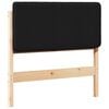 vidaXL Cabecero tapizado Marr&oacute;n y Negro 80 cm Madera de pino macizo