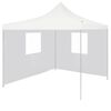 vidaXL Carpa plegable profesional con 2 paredes acero blanco 3x3 m
