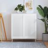vidaXL Puerta de armario lamas 2 uds madera pino blanco 99,3x49,4 cm