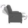 vidaXL Sill&oacute;n elevable cuero sint&eacute;tico gris