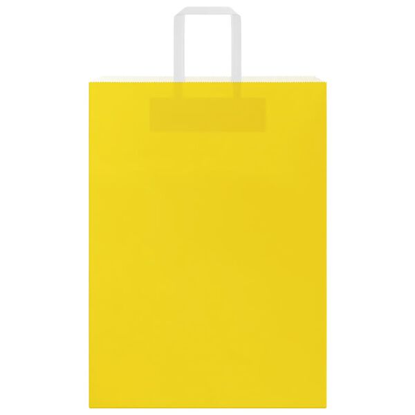 vidaXL Bolsas de papel con asas 50 uds amarillas 32x17x44 cm