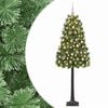 vidaXL &Aacute;rbol de Navidad artificial de ramas plegables con bolas 120 cm