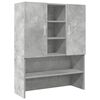vidaXL Armario de lavadora gris hormig&oacute;n 70,5x25,5x90 cm