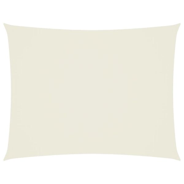 vidaXL Toldo de vela rectangular tela Oxford color crema 3x4,5 m