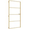 vidaXL Puerta interior dorada vidrio templado aluminio 102,5x201,5 cm