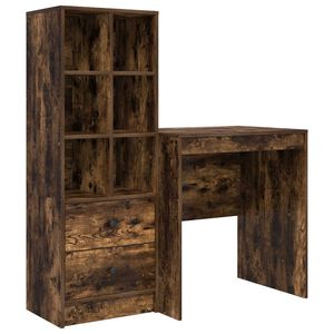 vidaXL Escritorio Roble ahumado 115,5 x 50 x 127 cm 2 uds.
