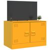 vidaXL Mueble para TV de acero amarillo mostaza 67x39x44 cm