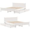 vidaXL Estructura de cama sin colch&oacute;n madera de pino blanca 140x190 cm