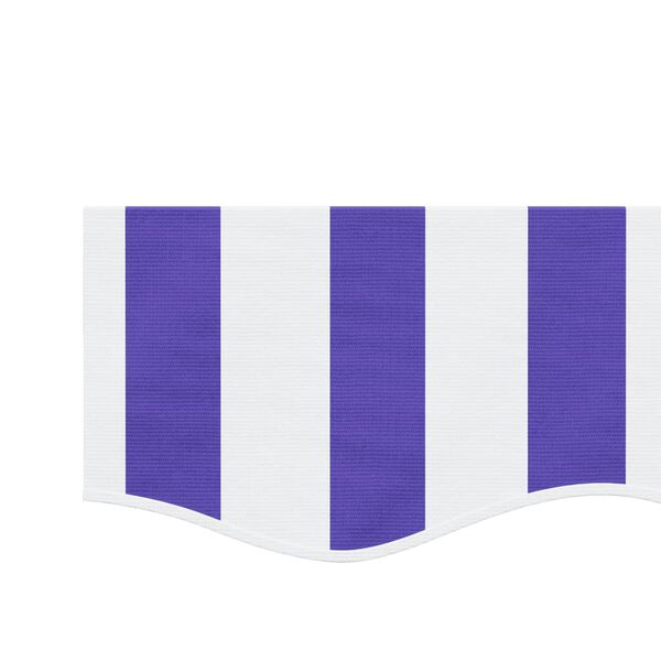 vidaXL Tela de cenefa de toldo de repuesto rayas azul y blanco 6 m