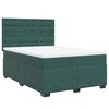 vidaXL Cama box spring con colch&oacute;n terciopelo verde oscuro 140x190 cm