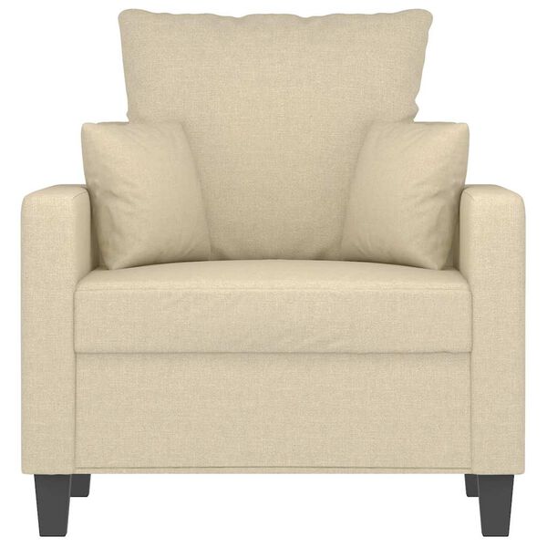 vidaXL Sill&oacute;n de tela color crema 60 cm