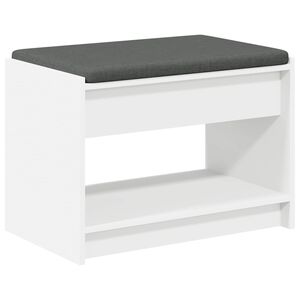 vidaXL Banco de entrada 63 x 38 x 45 cm Madera Ingenierizada y Tela