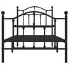 vidaXL Estructura cama sin colch&oacute;n con estribo metal negro 90x190 cm