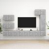 vidaXL Set muebles de sal&oacute;n TV 8 pzas madera ingenier&iacute;a gris hormig&oacute;n