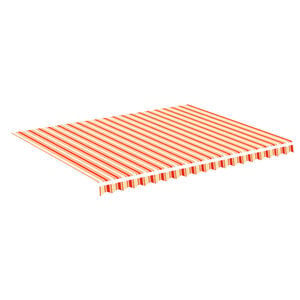 vidaXL Tela de repuesto para toldo amarillo y naranja 4,5x3,5 m poli&eacute;ster