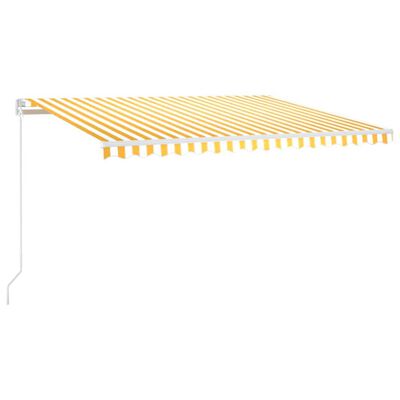 vidaXL Toldo retráctil manual con LED amarillo y blanco 400x300 cm