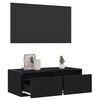 vidaXL Mueble de TV con luces LED roble negro 75x35,5x25 cm