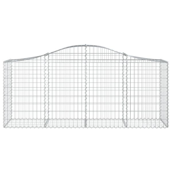 vidaXL Cestas de gaviones 10 uds forma de arco hierro 200x50x80/100 cm