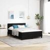 vidaXL Cama tipo Box Spring con cabecera Negro 140 x 190 cm tela