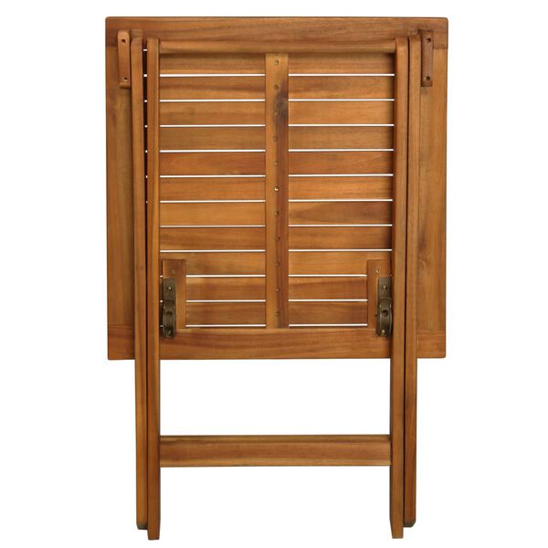 vidaXL Mesa y sillas bistr&oacute; plegables 3 pzas y cojines madera maciza