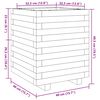 vidaXL Jardinera madera maciza de pino marr&oacute;n cera 40x40x49,5 cm