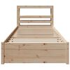 vidaXL Estructura de cama con cabecero madera maciza pino 90x190 cm