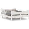 vidaXL Estructura de cama sin colch&oacute;n madera de pino blanca 150x200 cm