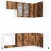 vidaXL Unidad de cocina PORTO 8 uds. Madera envejecida
