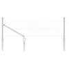 vidaXL Poste de Valla Plateado 100 x 0,4 m (malla de 36 mm) Acero