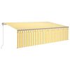 vidaXL Toldo autom&aacute;tico persiana LED sensor de viento 5x3m