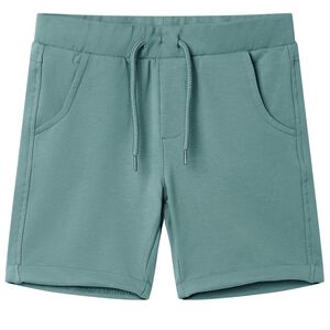 Pantalones cortos infantiles con cord&oacute;n color azul petr&oacute;leo claro 140