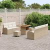 vidaXL Conjunto de sof&aacute;s de jard&iacute;n 10 pcs Beige rat&aacute;n sint&eacute;tico