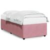vidaXL Estructura de cama sin colch&oacute;n terciopelo rosa 80x200 cm