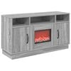 vidaXL Chimenea el&eacute;ctrica Sonoma gris 100 x 33 x 55 cm