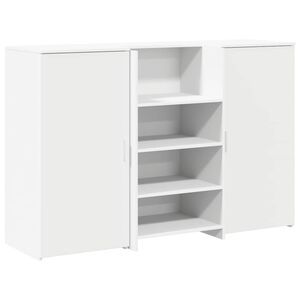 vidaXL Mostrador de recepci&oacute;n blanco 155x50x103,5 cm madera ingenier&iacute;a