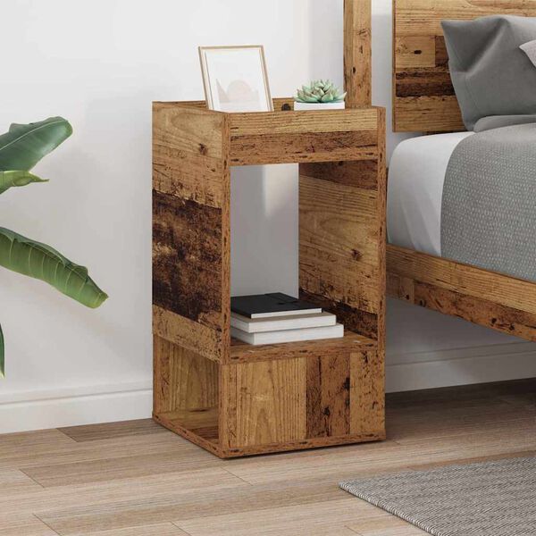 vidaXL Mesa Auxiliar Madera vieja 30 x 30 x 56 cm Madera de ingenier&iacute;a