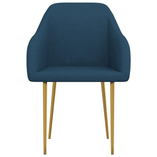 vidaXL Sillas de comedor 6 unidades terciopelo azul
