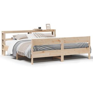 vidaXL Estructura de cama sin colch&oacute;n madera maciza de pino 180x200 cm