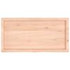 vidaXL Encimera de ba&ntilde;o madera maciza sin tratar 100x50x(2-4) cm