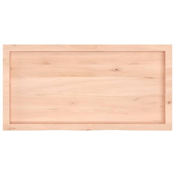 vidaXL Encimera de ba&ntilde;o madera maciza sin tratar 100x50x(2-4) cm