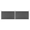 vidaXL Set de paneles de valla WPC negro 353x105 cm