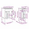 vidaXL Juego de muebles de ba&ntilde;o con caj&oacute;n FLORO 2 pcs Marr&oacute;n cera