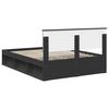 vidaXL Estructura de cama Negro 160 x 200 cm Madera de ingenier&iacute;a