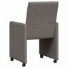 vidaXL Sillas de Comedor con Ruedas 2 pcs Gris claro 57 x 66 x 94 cm