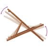 vidaXL Silla de playa plegable madera maciza de eucalipto y tela beige