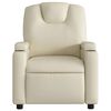 vidaXL Sill&oacute;n reclinable de piel sint&eacute;tica color crema