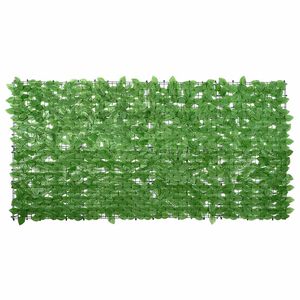 vidaXL Pantalla de balc&oacute;n de hojas verde 200x100 cm