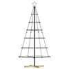 vidaXL &Aacute;rbol de Navidad de metal con soporte KUOPIO 150 cm Acero Negro