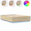 vidaXL Estructura cama con luces LED madera roble Sonoma 120x200 cm