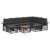 vidaXL Conjunto de sof&aacute;s de exterior 10 uds. 9 plaza